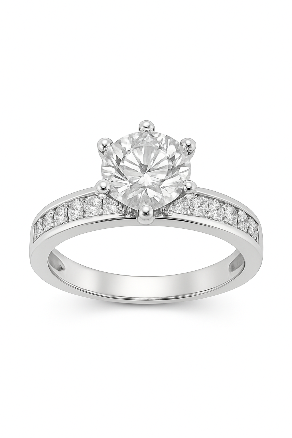 silver engagement ring